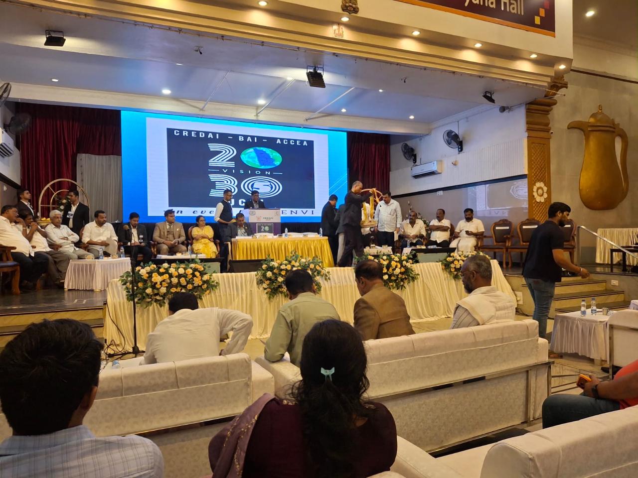 The dais, with the audience in front